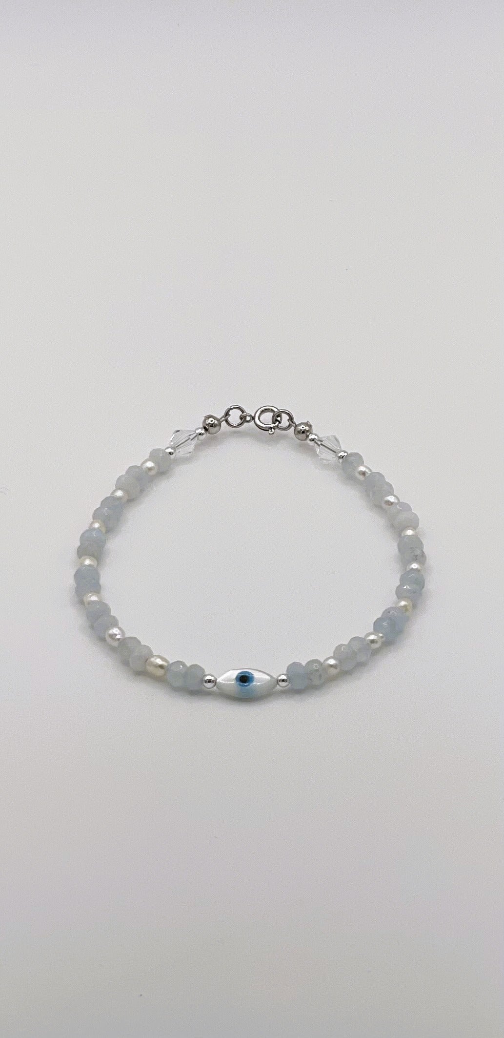 Baby Evil Eye Aquamarine