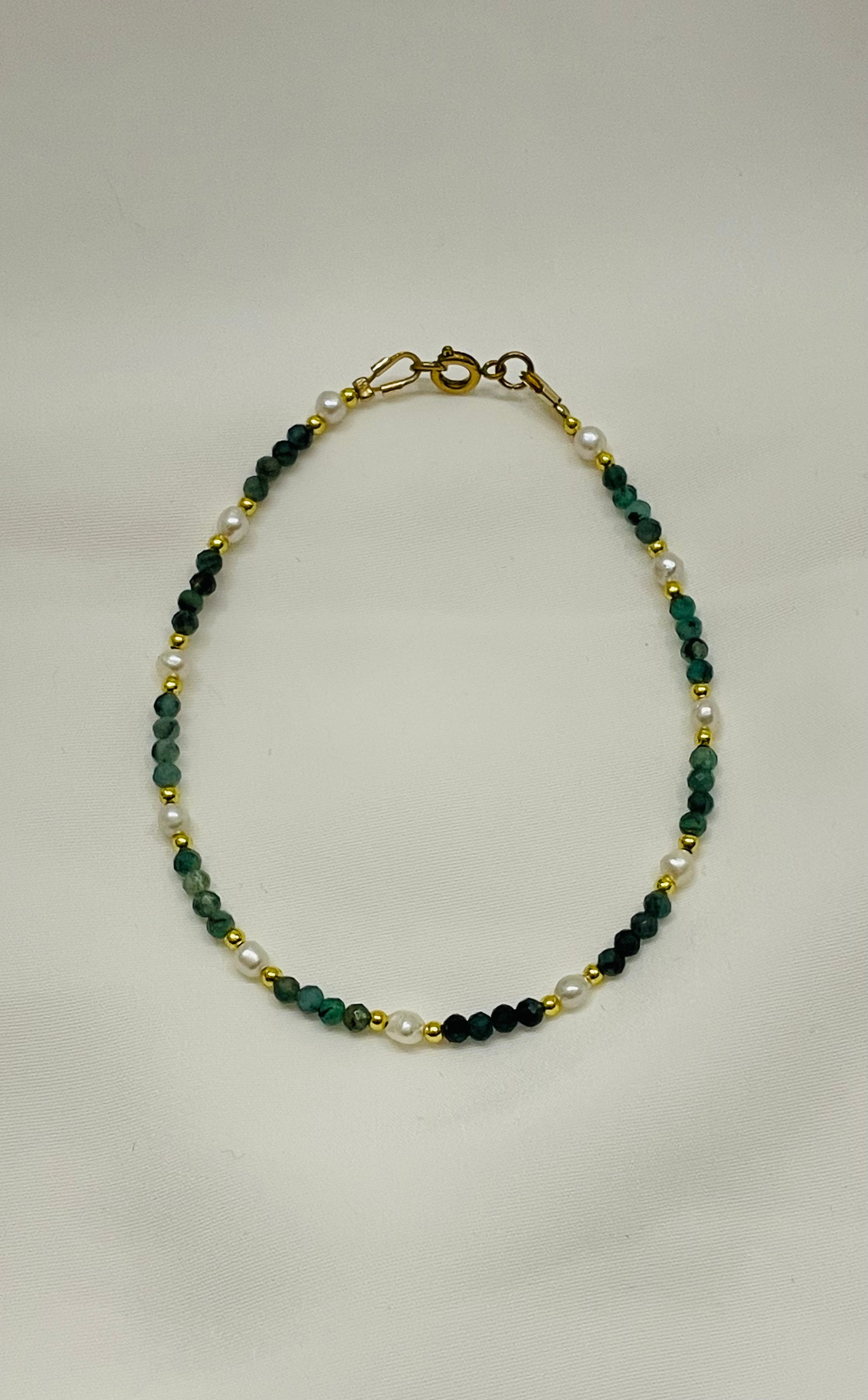 Semiprecious Stones & Miniature Pearl Bracelet