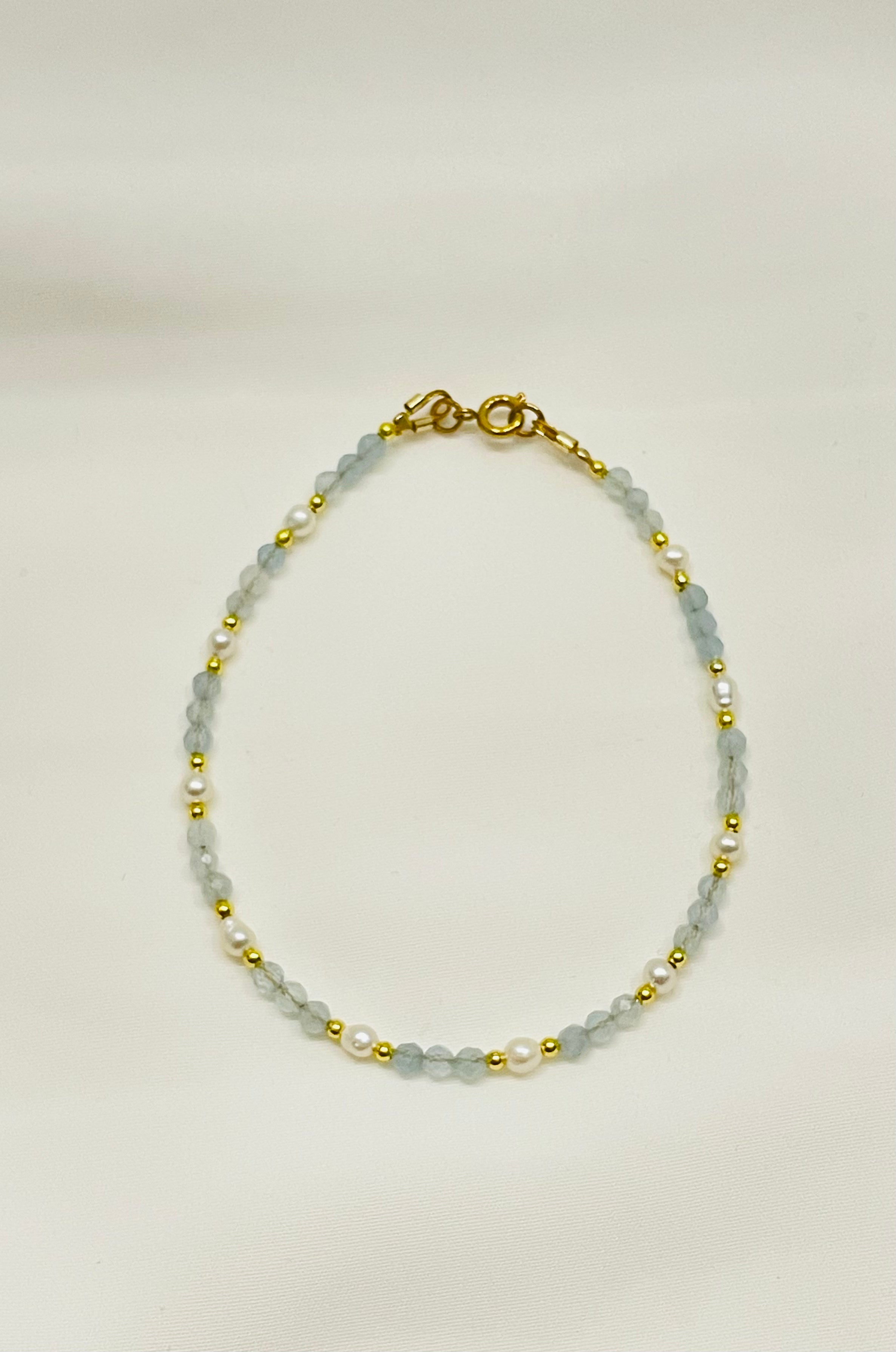 Semiprecious Stones & Miniature Pearl Bracelet